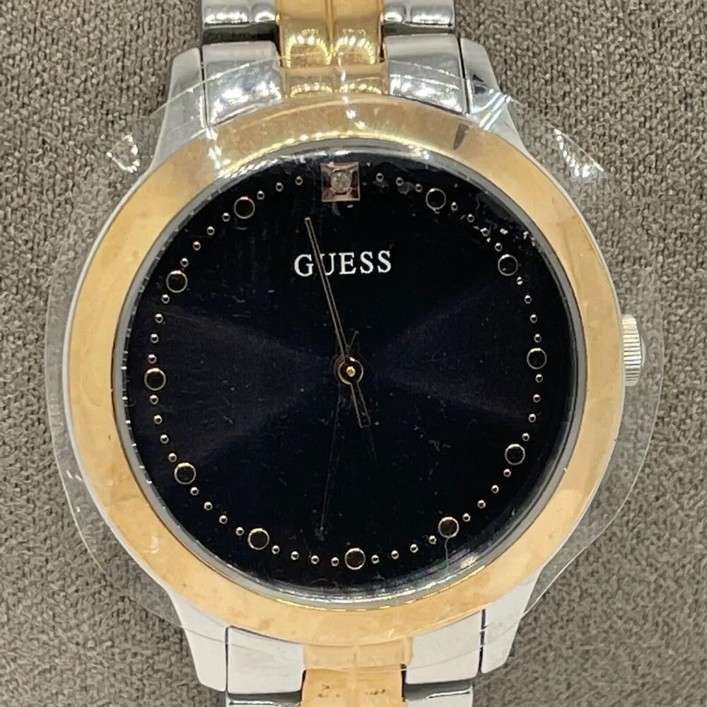 Guess Chelsea U1222L1 Womens Stainless Steel Analog Black Dial Quartz Watch Cv54